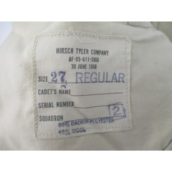 1966 USAF Dress Blue Uniform Trouser Pants Vintage US Air Force 27 Regular - Picture 9 of 10
